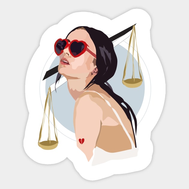 Libra Sticker by annamckay